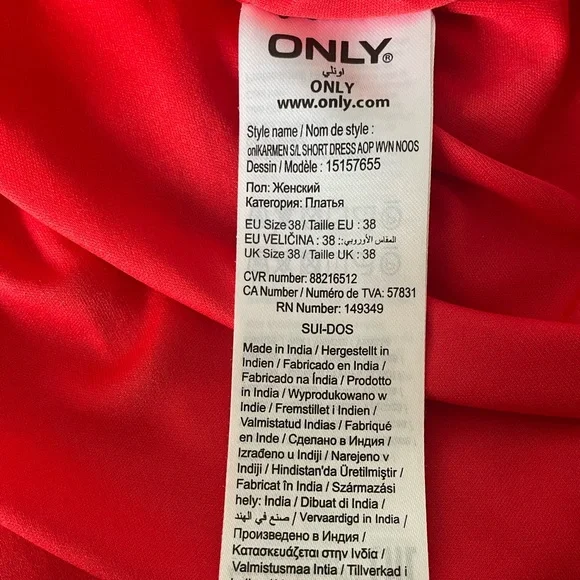 Only Floral Red Dress - Picture 5 of 5